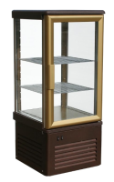 Витрина кондитерская Carboma D4 VM 120-1 (R120C коричнево-золотой, 1/2, INOX) LATIUM
